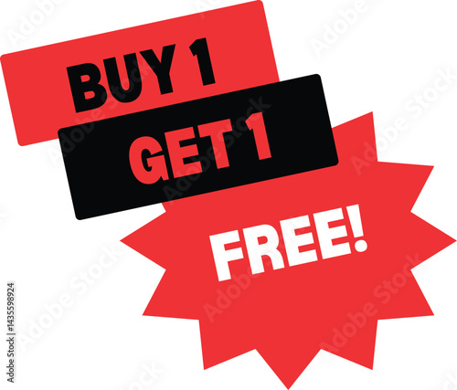 Bold "Buy 1 Get 1 Free" Promotional Offer Design