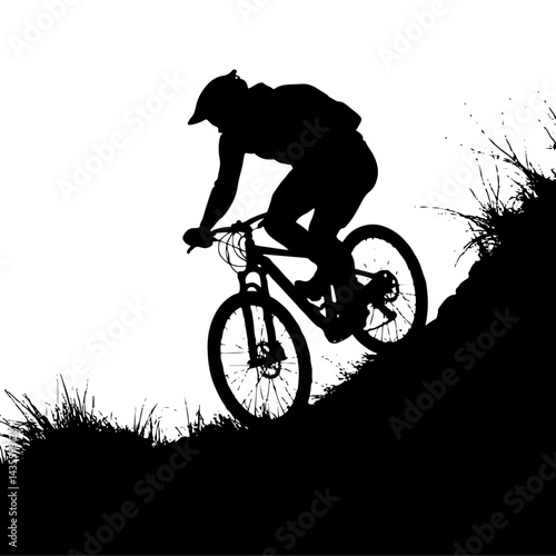 silhouette of a biker