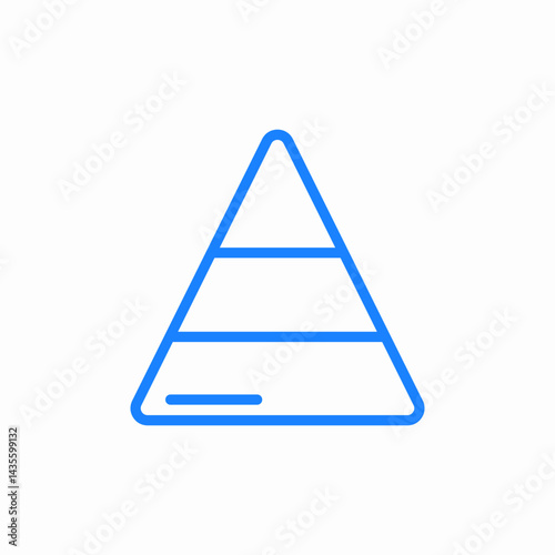 data pyramid icon sign vector