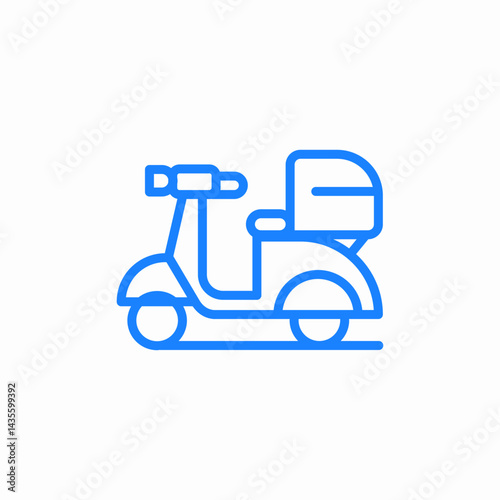 delivery scooter icon sign vector