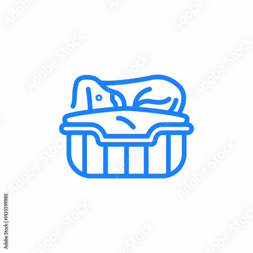dog basket icon sign vector