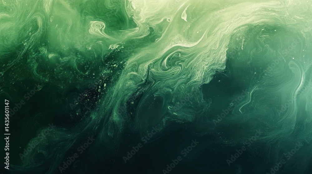 Obraz premium abstract green swirl texture background