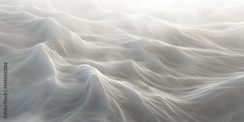 Fototapeta premium Misty line waves representing foggy movement.