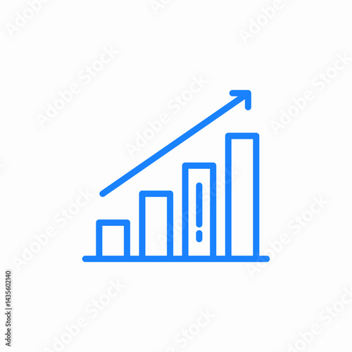growth chart icon sign vector