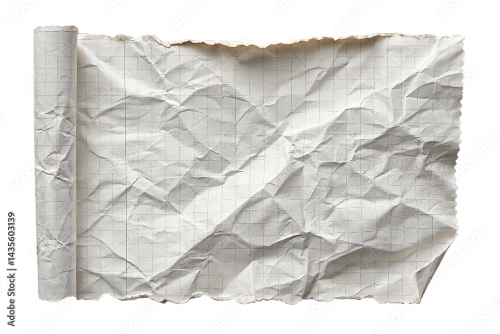 Obraz premium crumpled paper on white background