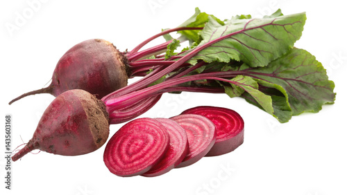 red beet isolated on white