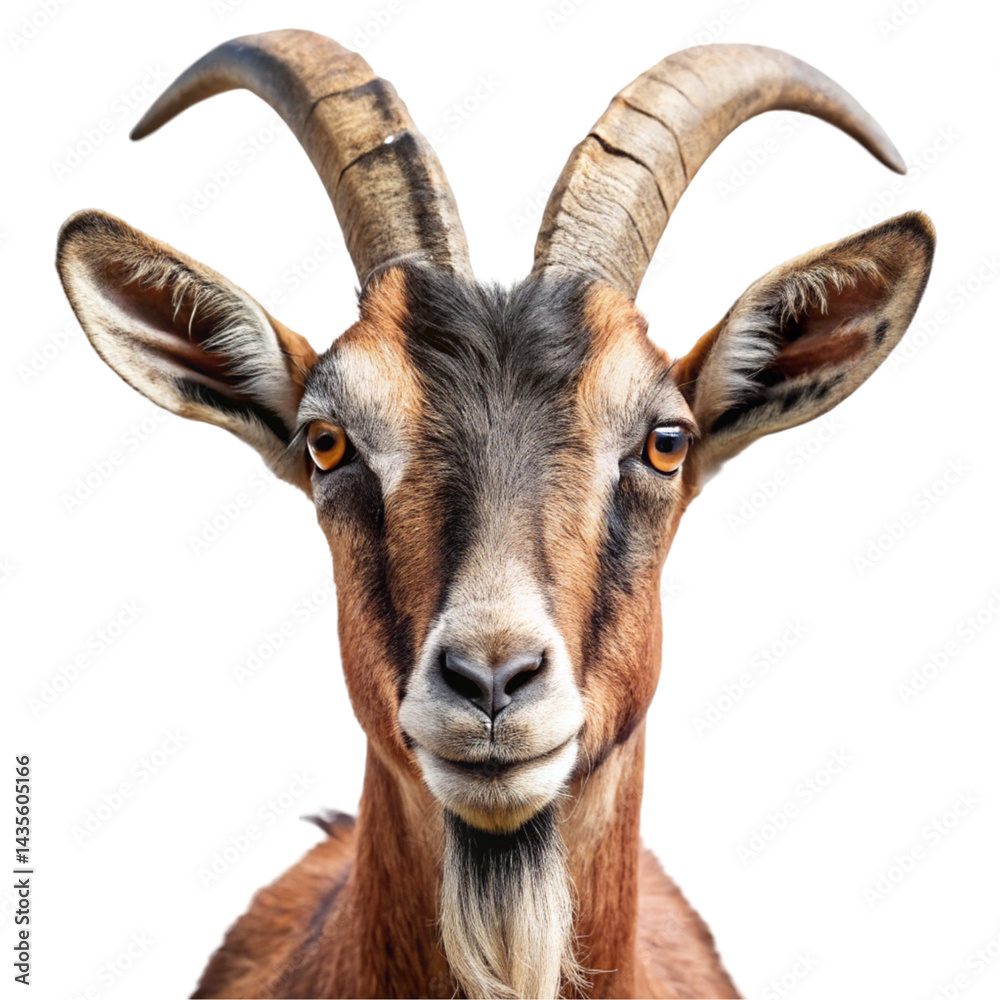 Fototapeta premium goat on a white background