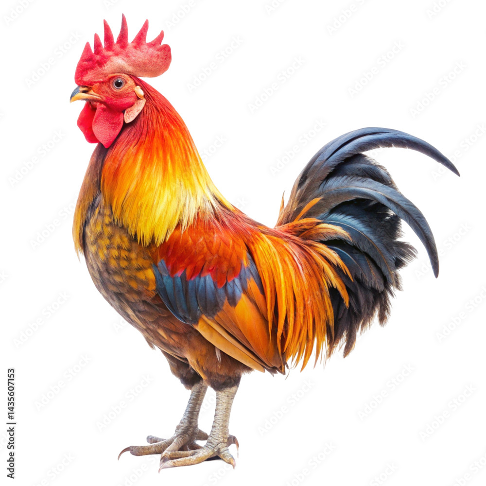 Fototapeta premium rooster isolated on white