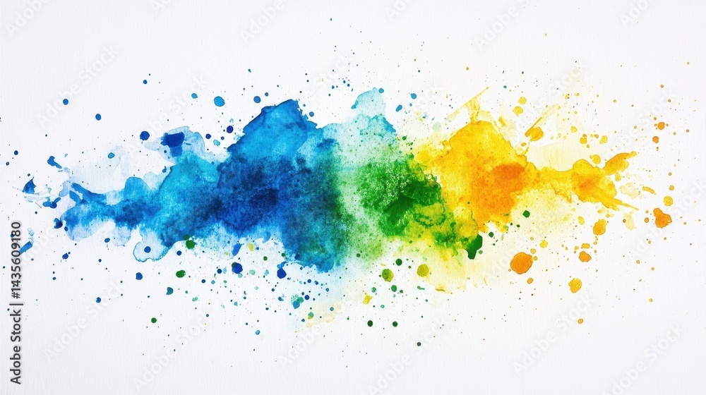 Fototapeta premium vibrant watercolor abstract painting