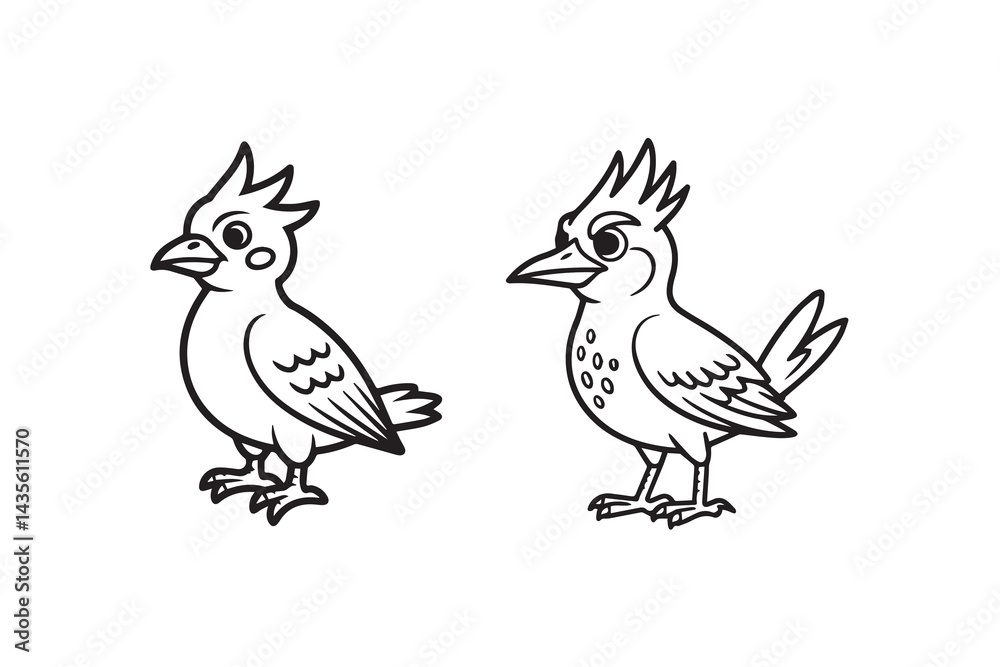 Obraz premium cartoon bird illustration vector