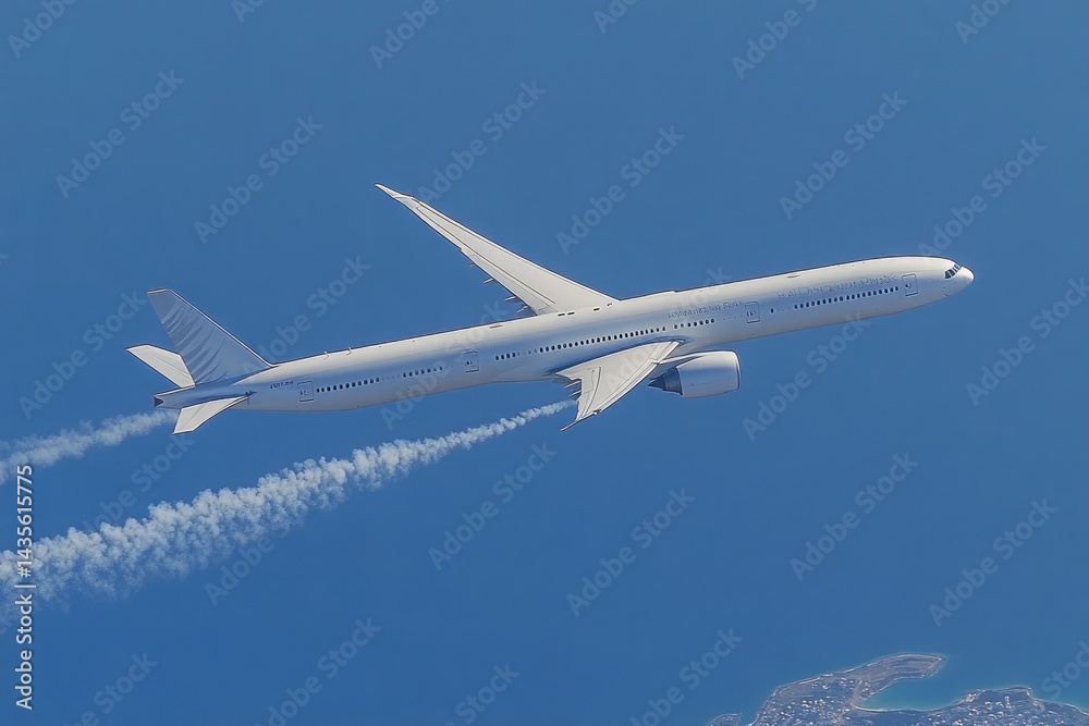 Obraz premium airplane in the blue sky