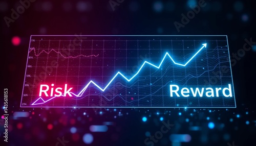 Analyzing market trends risk and reward graph in business financial analysis digital environment professional perspective investment strategy