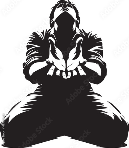 Wallpaper Mural Surrender pose illustration Torontodigital.ca