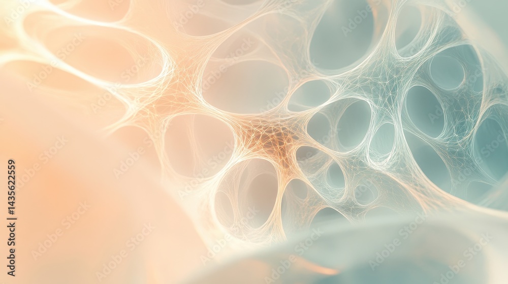 Obraz premium abstract network web mesh cellular structure interconnected