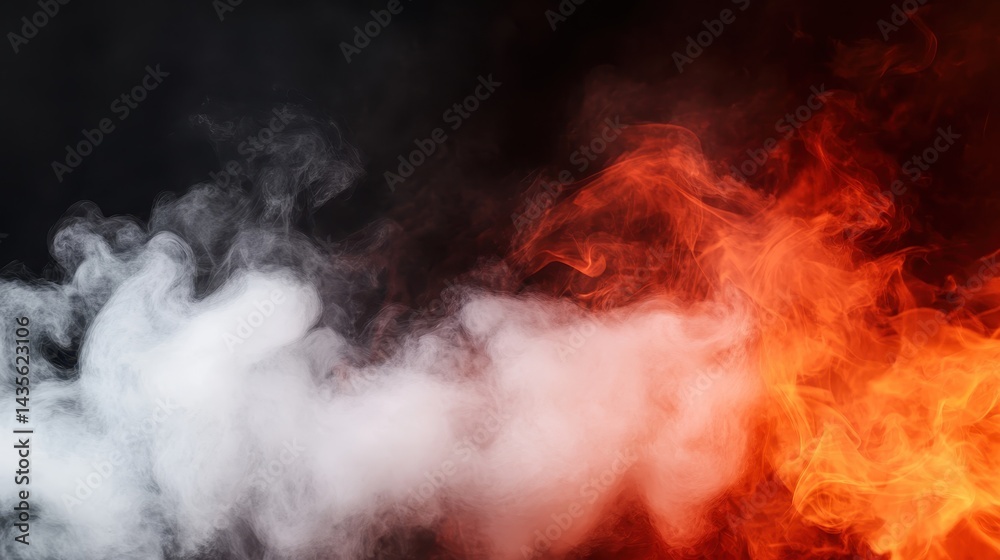 An abstract portrayal of vivid smoke and fire intertwining beautifully against a dark backdrop, evoking a sense of drama, intensity, and artistic expression. An abstract portrayal of vivid smoke and fire intertwining beautifully against a dark backdrop, evoking a sense of drama, intensity, and artistic expression.