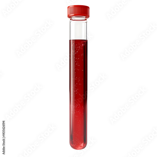 test tube with red liquid
