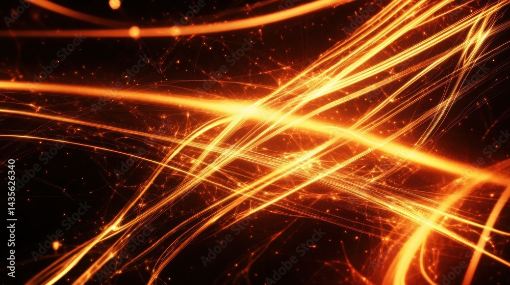 Obraz premium abstract orange energy lines background