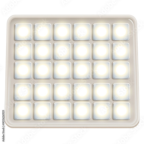 Stadium Floodlight 3D Isolated on Transparent Background