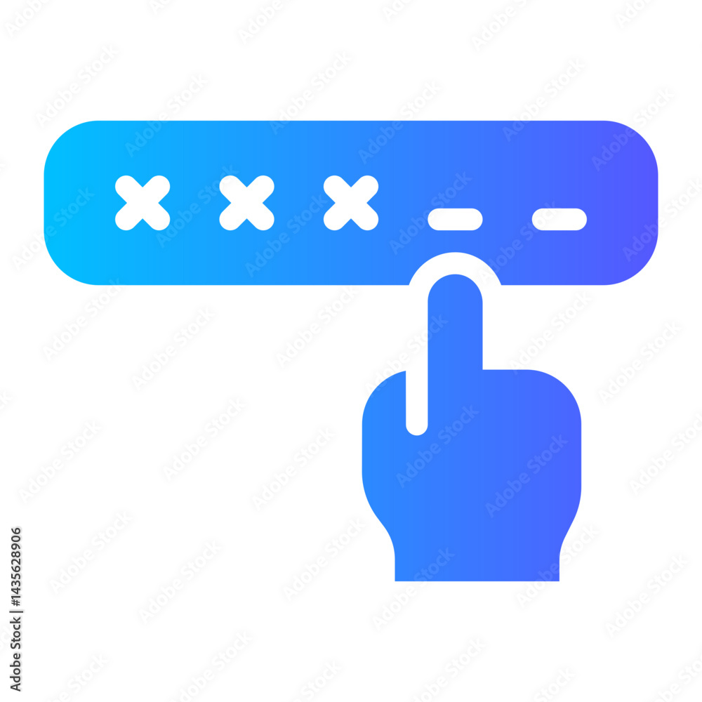 pin code gradient icon pin code gradient icon