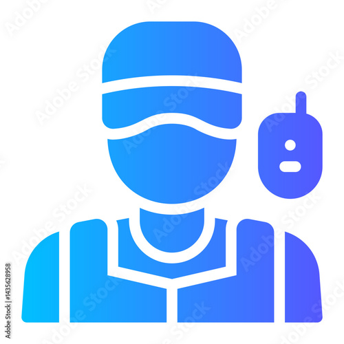 Security guard gradient icon