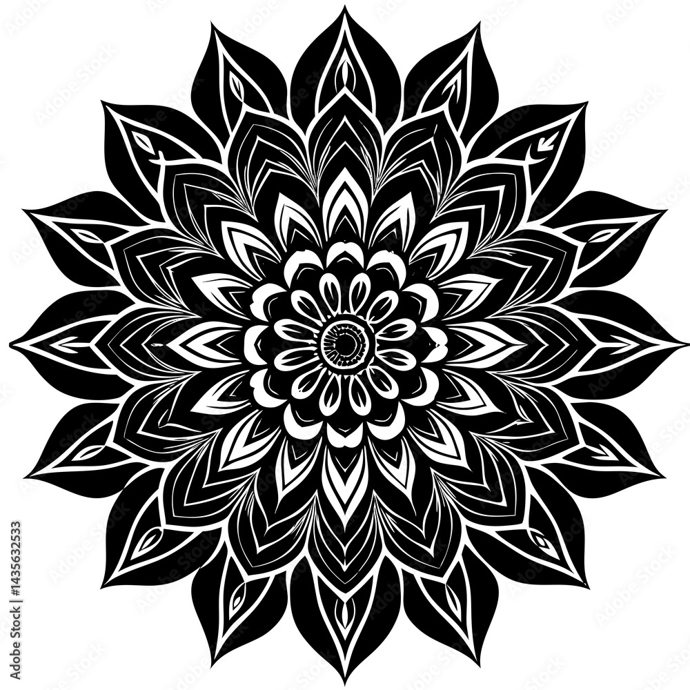 black and white abstract flower black and white abstract flower