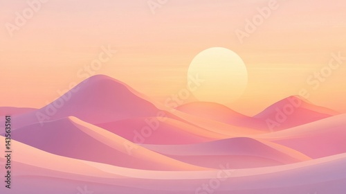 Obraz na płótnie pink desert sunset landscape w salonie