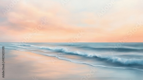 Obraz na płótnie serene seascape at dawn w salonie
