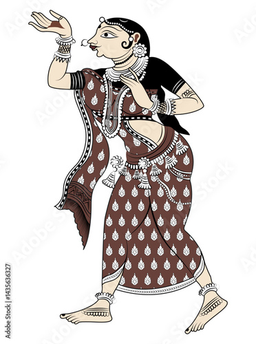 kathak dancer girl .. kathak is indian flok dance of india where is very merely famous across the world .