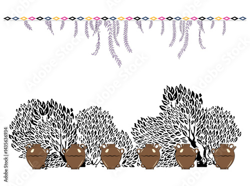 Elegant tree illustration vector art