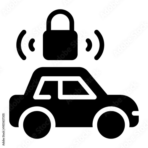 rent a car glyph icon