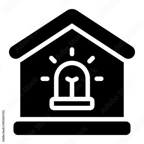 smart home glyph icon