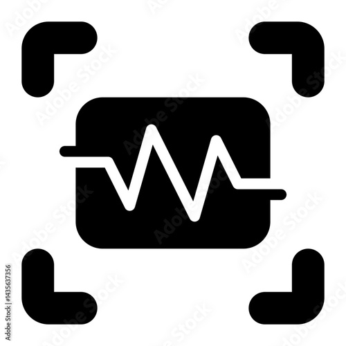 voice recognition glyph icon