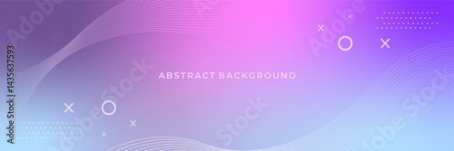 Obraz na płótnie A Subtle And Elegant Abstract Background Featuring A Soft Pink To Purple Gradient With Minimalist White Lines And Geometric Accents, Perfect For Creative Projects, Websites And Social Media Designs. w salonie