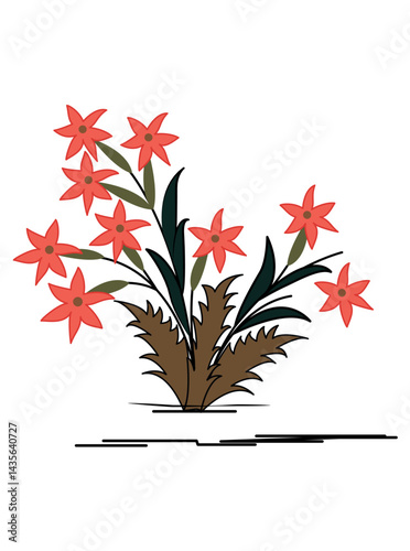 Floral Motif, illustration vector art