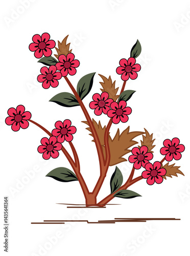 Floral Motif, illustration vector art