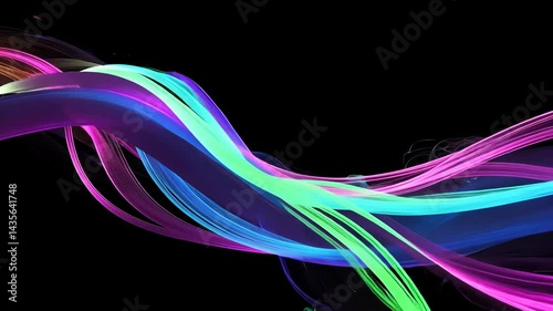 Abstract colorful light streaks animation background design, technology and innovation