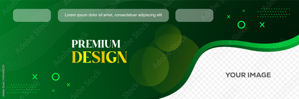 A Fresh And Dynamic Abstract Background In Green Tones With Smooth Wave Patterns, Geometric Elements, And A Placeholder Area For Images Perfect For Business Promotions, Product Displays, And Marketing