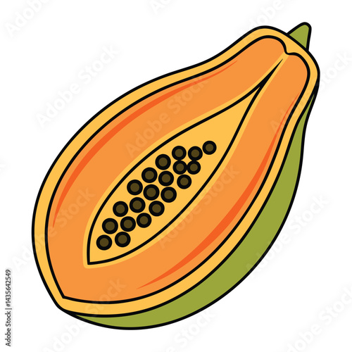 Papaya half