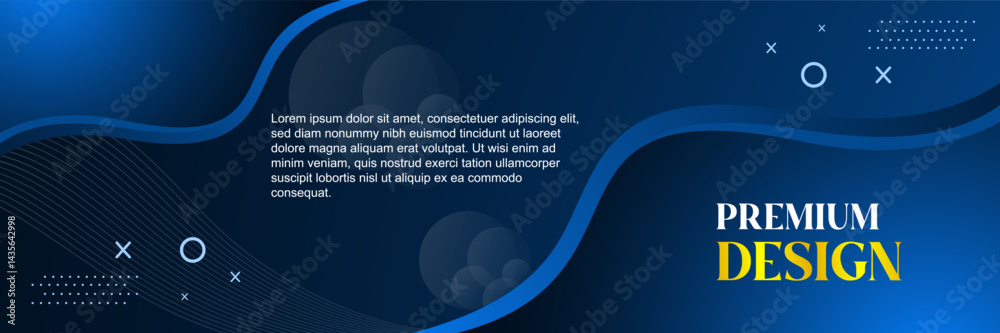 A Modern Abstract Background Featuring Deep Blue Gradients, Flowing Curved Lines, And Soft Light Effects. Elegant And Futuristic Design, Perfect For Business, Technology, And Professional Presentation