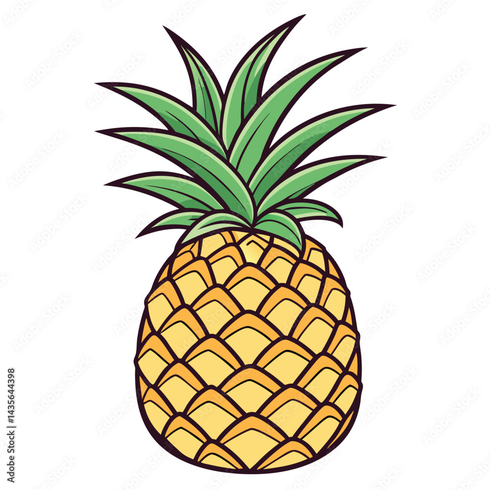 Obraz premium Colorful pineapple illustration