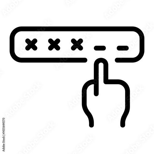 pin code line icon