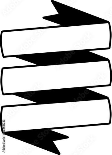 Triple ribbon design element.