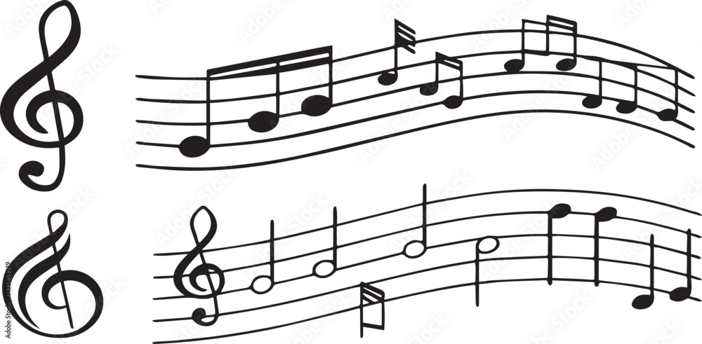 Music background with music notes vector illustration design. Artistic music festival poster, live concert events, party flyer, music notes signs Music background with music notes vector illustration design. Artistic music festival poster, live concert events, party flyer, music notes signs