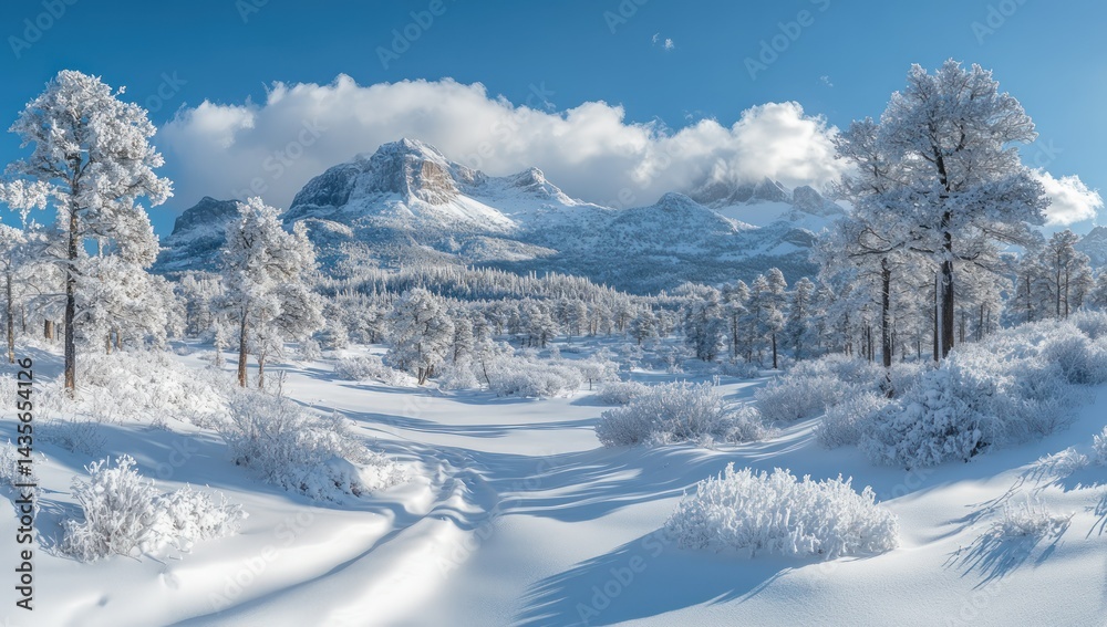 Snowy mountain winter landscape. Snowy mountain winter landscape.