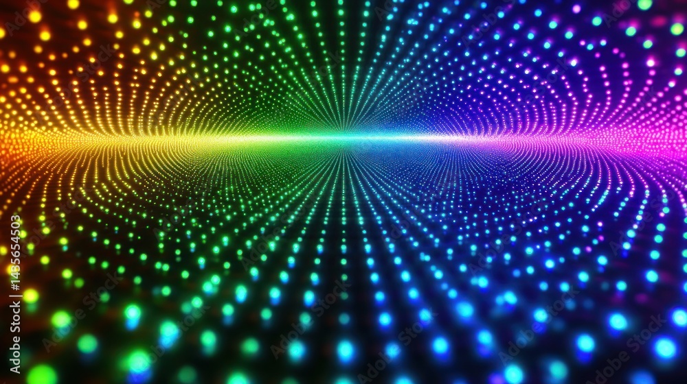 Rainbow light tunnel, digital art Rainbow light tunnel, digital art