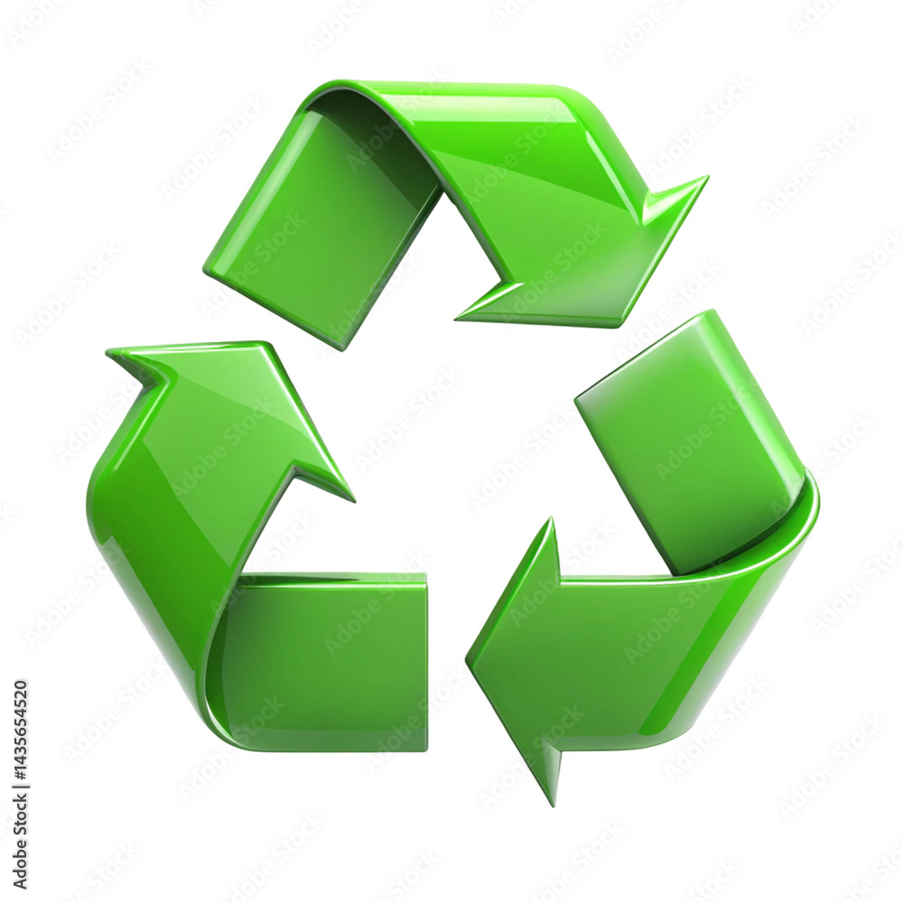 Obraz premium recycle symbol on white background