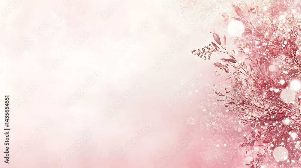 Pink Winter Branches with Soft Background. Pink Winter Branches with Soft Background.