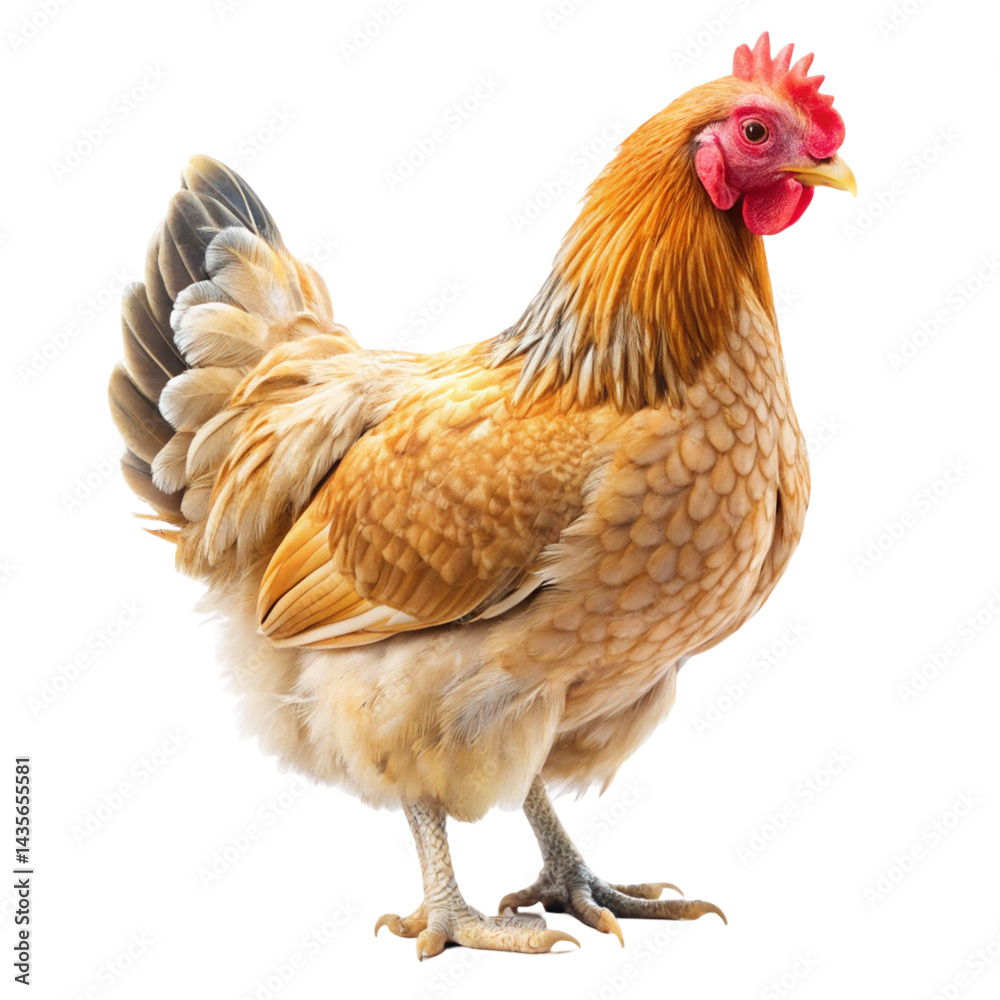 Fototapeta premium chicken on white background