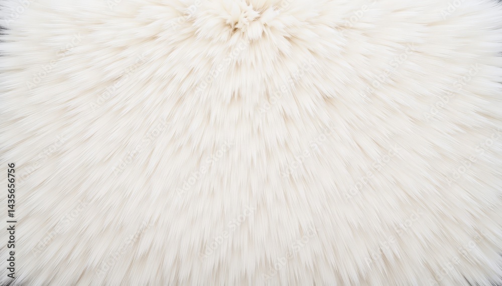 Fototapeta premium Luxurious white fur rug on a black background, study in texture and contrast soft