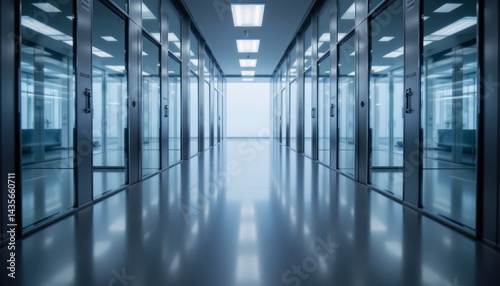 Wallpaper Mural Bright and airy corridor with glass doors skylight, a modern architectural design Torontodigital.ca